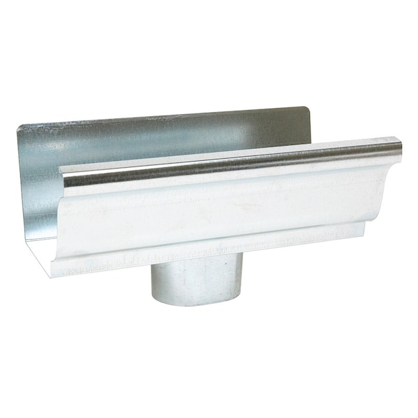 Amerimax Home Products Amerimax 4 in. H X 4 in. W X 8 in. L Metallic Galvanized Steel K Gutter End with Drop 15010 - main